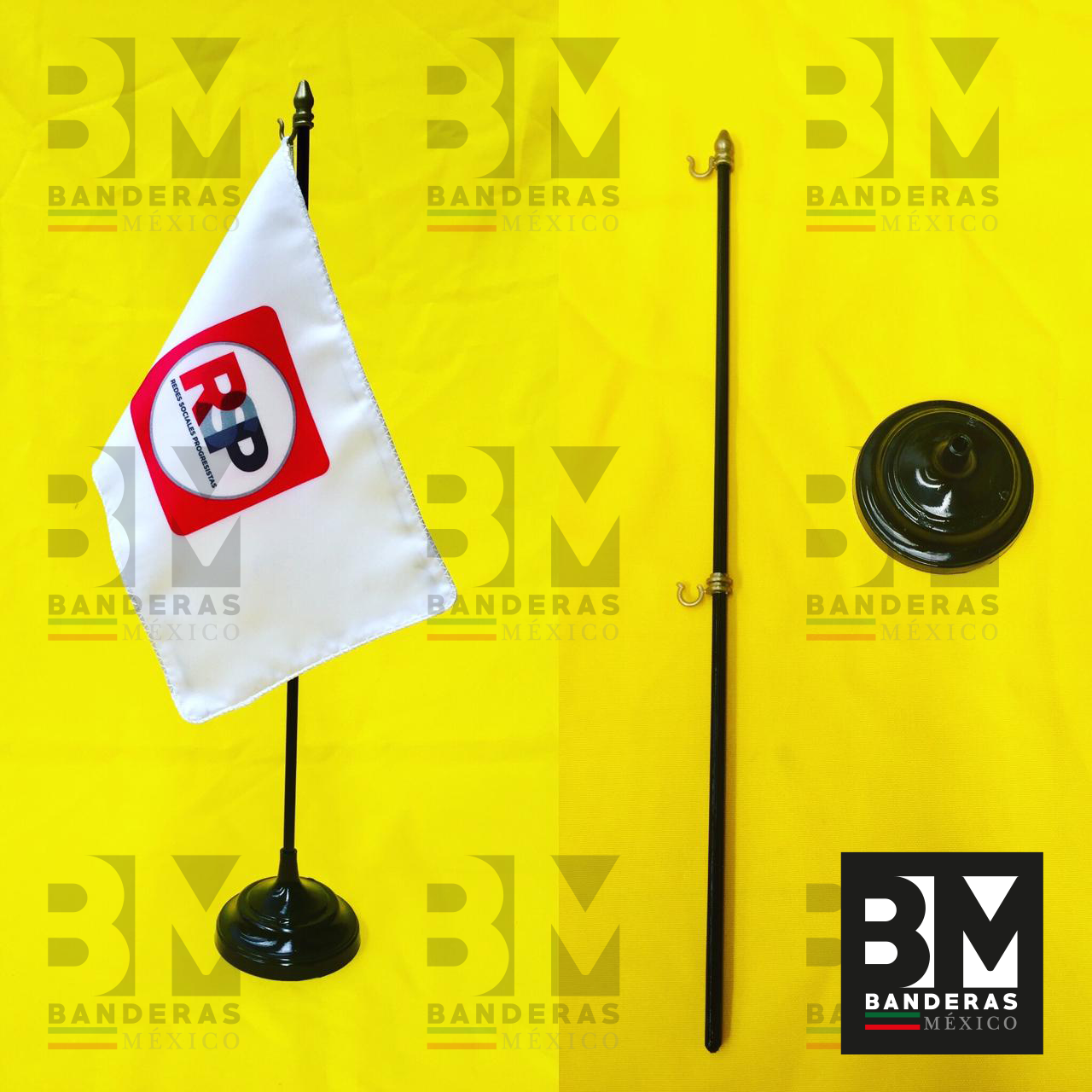 Bandera de escritorio con base