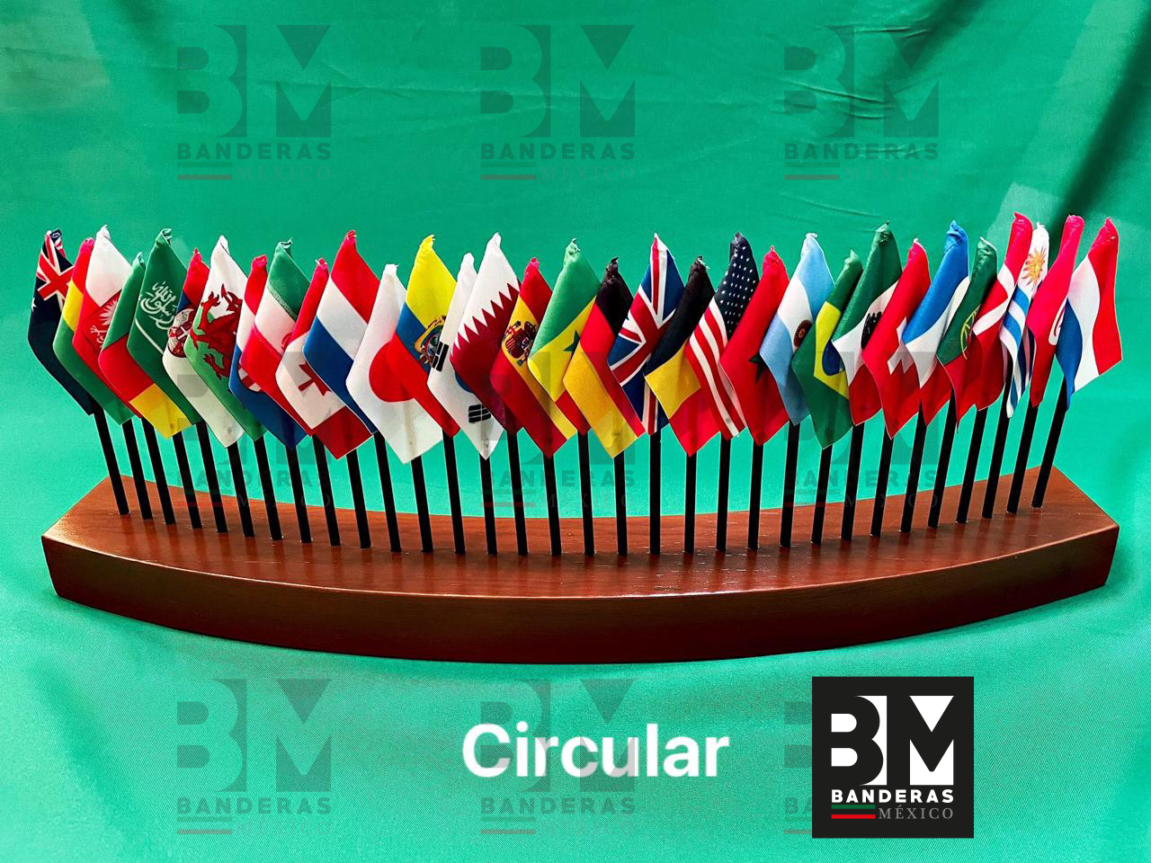 Base circular para banderas